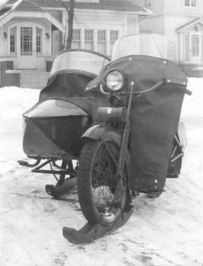 Winter Motorcycle with Sidecar